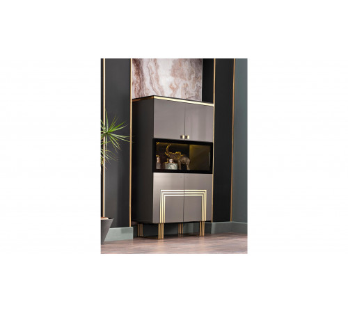 Двустворчатый шкаф витрина для посуды Carlino CARL-13