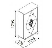 Шкаф витрина 2-х дверная Легенда LEGN-13 