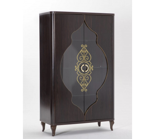 Шкаф витрина 2-х дверная Легенда LEGN-13 венге