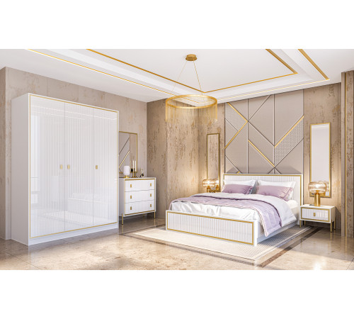 Спальня Люксор 2 (Белый глянец)